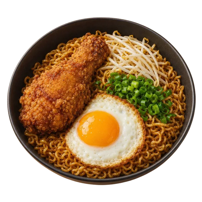 Cơm chiên và đùi gà